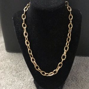 Stella & Dot gold open link chain necklace